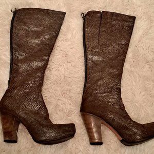 Fiorentini and Baker Tall Chocolate Brown Leather Boots 38.5